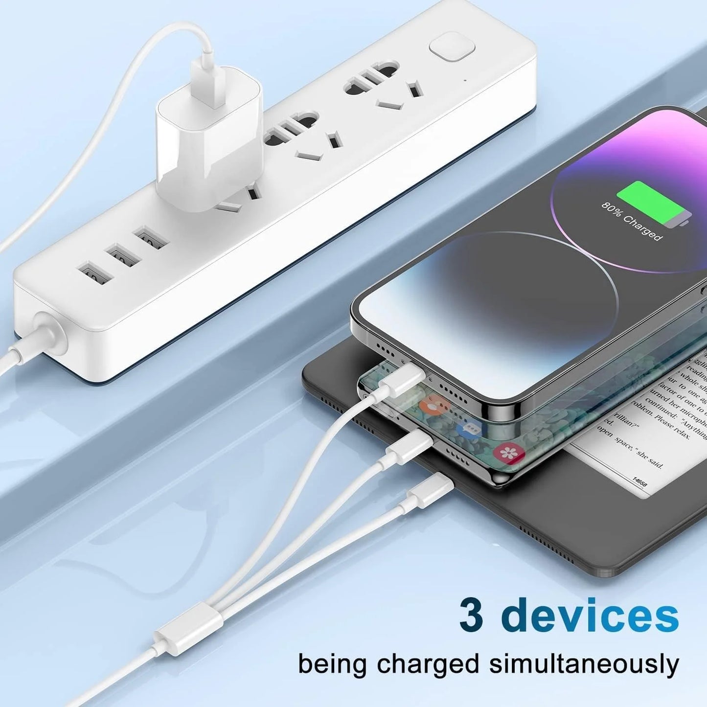 3-in-1 Multi Cable (USB-C, Lightning, Micro)