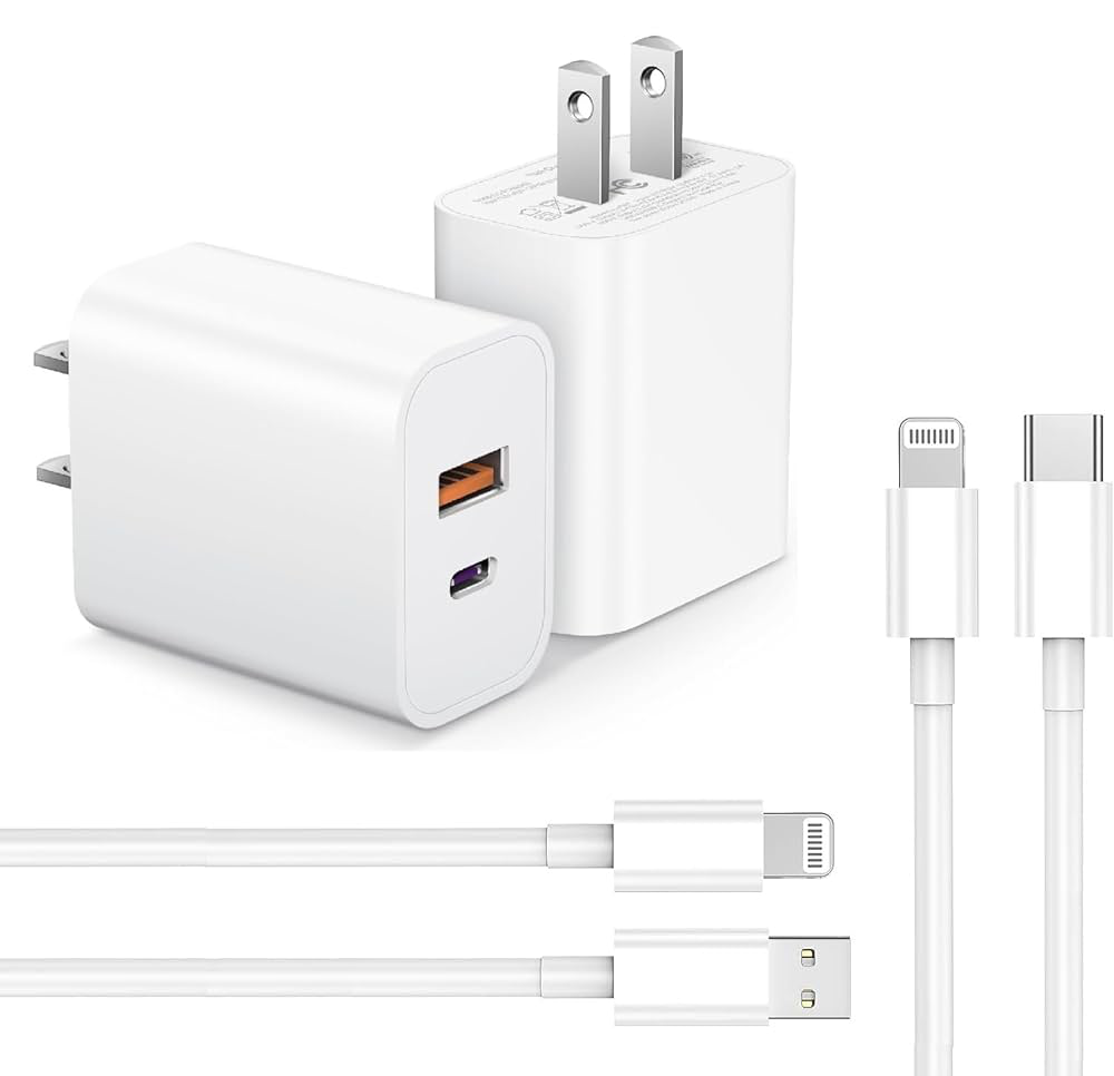 2-in-1 Plug (Type-C + USB) + Type-C to Lightning Cable