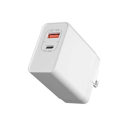 Dual USB + Type-C Wall Plug