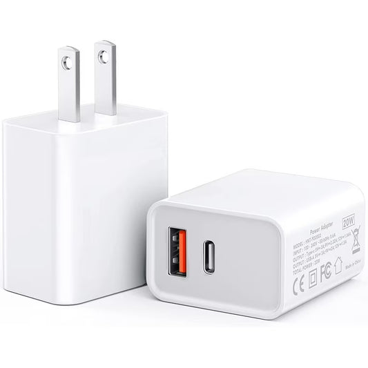 Dual USB + Type-C Wall Plug