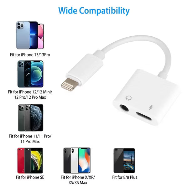 Lightning to 3.5mm Adapter (Charge + Audio)